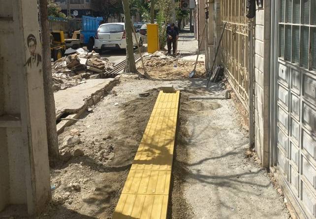 بهسازی بیش از ۲ هزار مترمربع پیادهراه در منطقه ۱۴